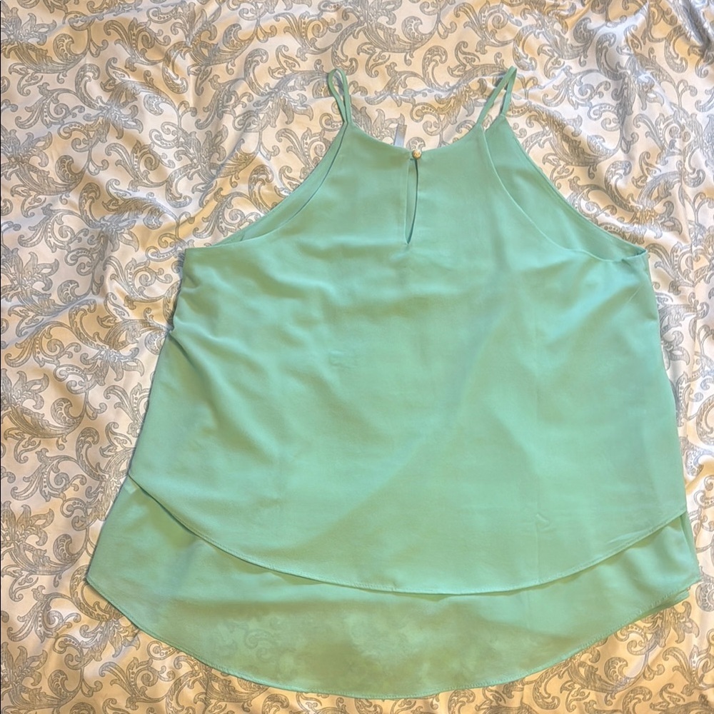 Vanity Asymmetrical Green Sleeveless Camisole - Picture 5 of 5